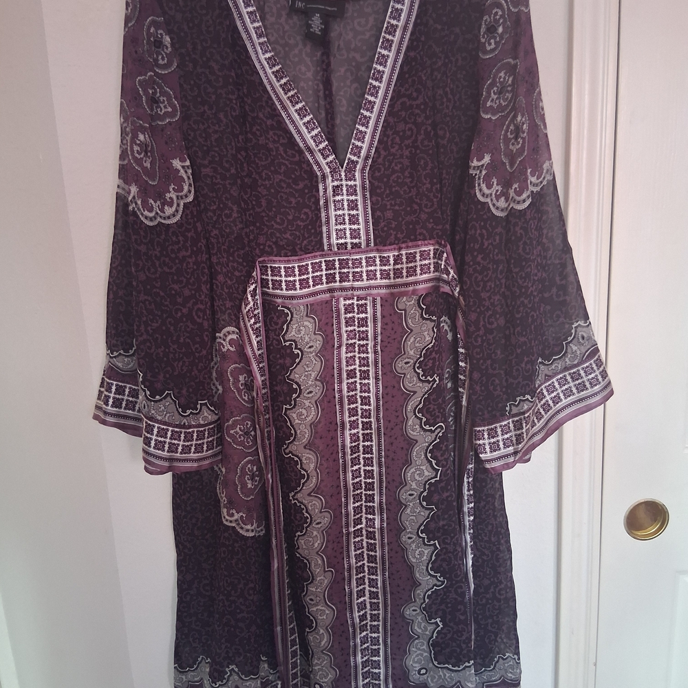 INC International Concepts Purple and Black Dress